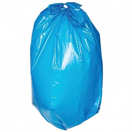 Мешки для мусора 240 литров , 10 шт, ПВД, синие, 120 мкм, обезличенные - Вид 1