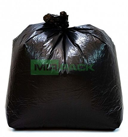 Мешки для мусора 180 литров 35 мкм, в пачках 200 шт черные - Вид 1